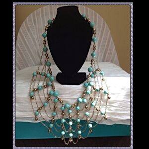 COPY - 😍Gold Link & Turquoise Beaded Spider Necklace😍